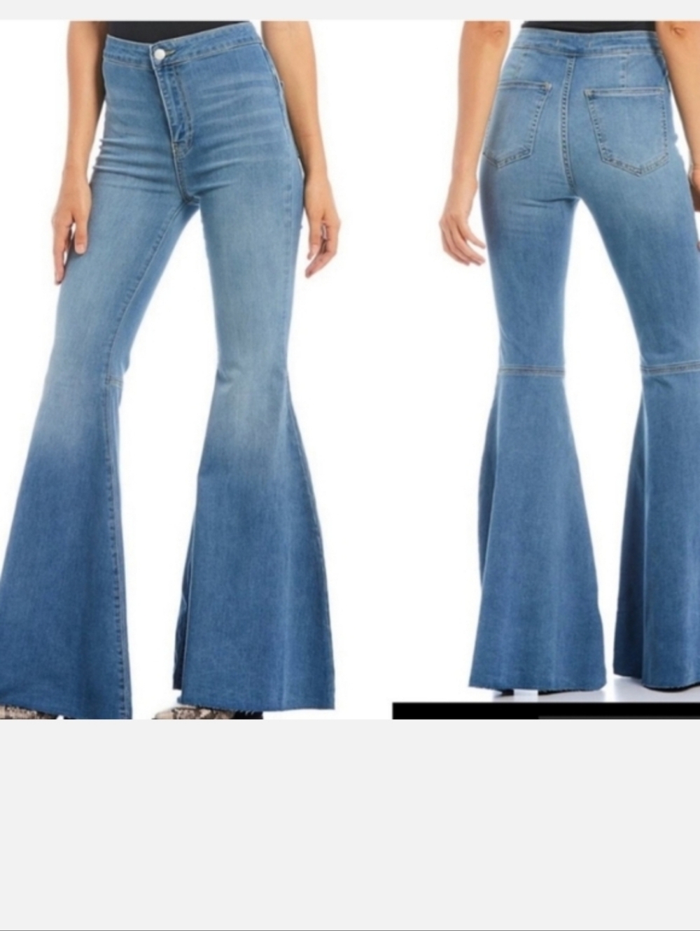 Free People We The Free High Rise Flare Jeans Bell Bottom Size 31